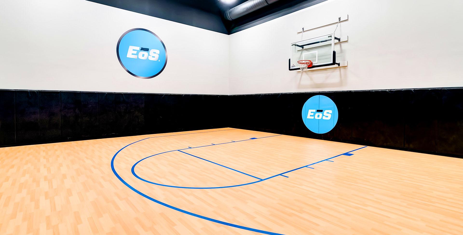 oes branded basketball court